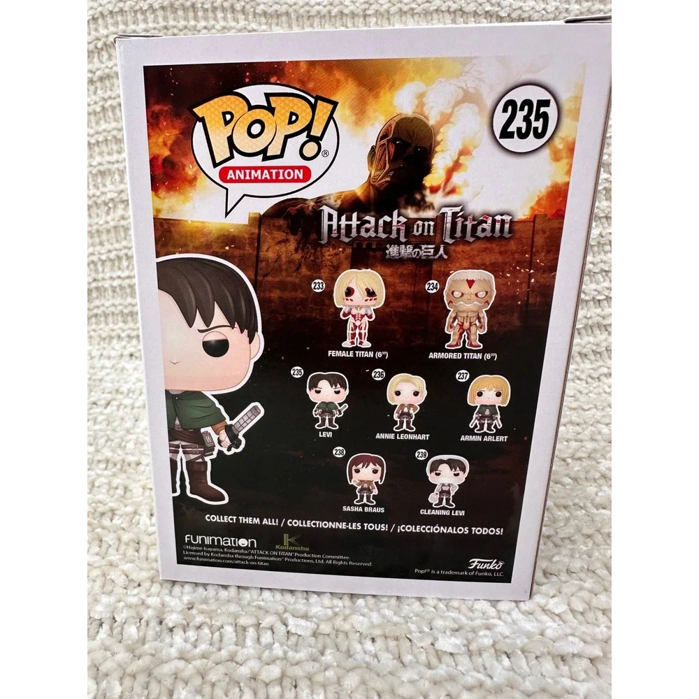 Funko Pop Attack on‎ Titan Levi 235 Vinyl Figure Anime Kids Toy Collectible 4in
